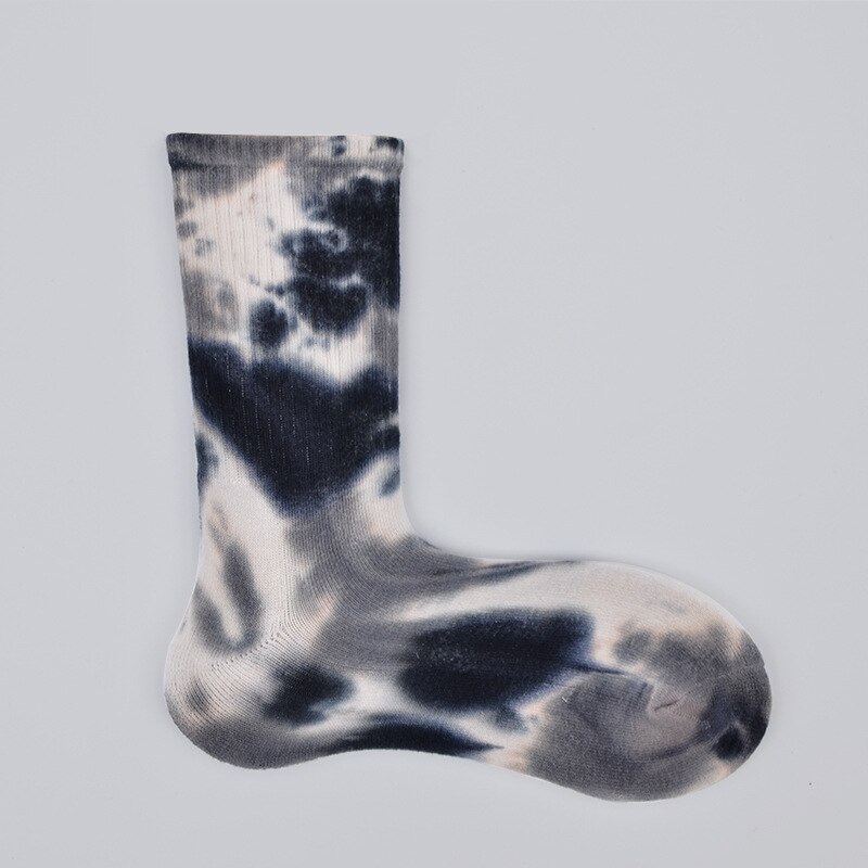 Unisex skarpety sportowe Tie Dye koszykówka skarpety piłkarskie oddychająca Streetwear Hip Hop deskorolka Casual skarpety skarpety rowerowe bawełna: Color2