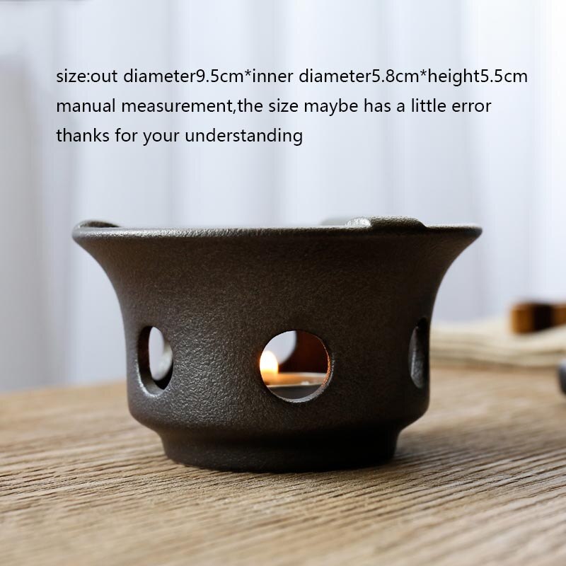 Estufa pequeña de cerámica de estilo japonés, estufas de té cálido, calentador de velas, kungfú chino, accesorios de juego de té, Base de tetera, luces nocturnas