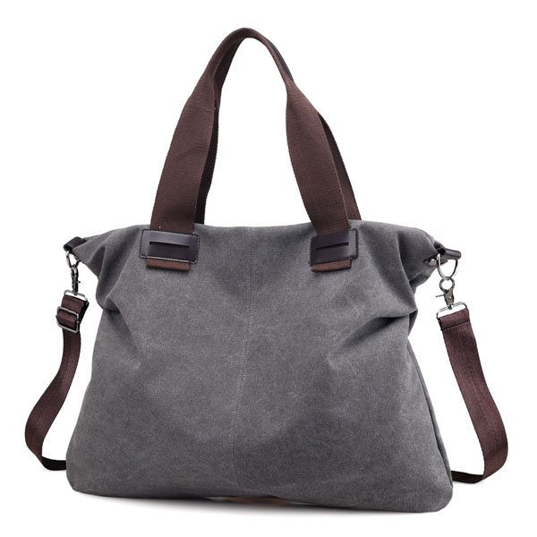 Sac fourre-tout en toile pour femmes sacs à main bolsas feminina dames Messenger sac à bandoulière sac à bandoulière pour femmes sacs à main pour femmes: Grey