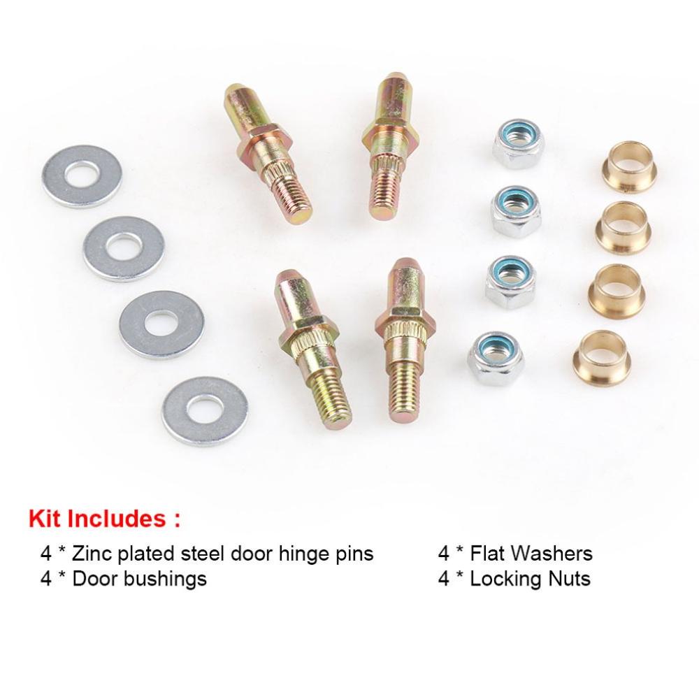 Door Hinge Pins Pin Bushing Kit Car Refitting Parts Door Hinge Bush Repair Kit For Fullsize Truck Suv