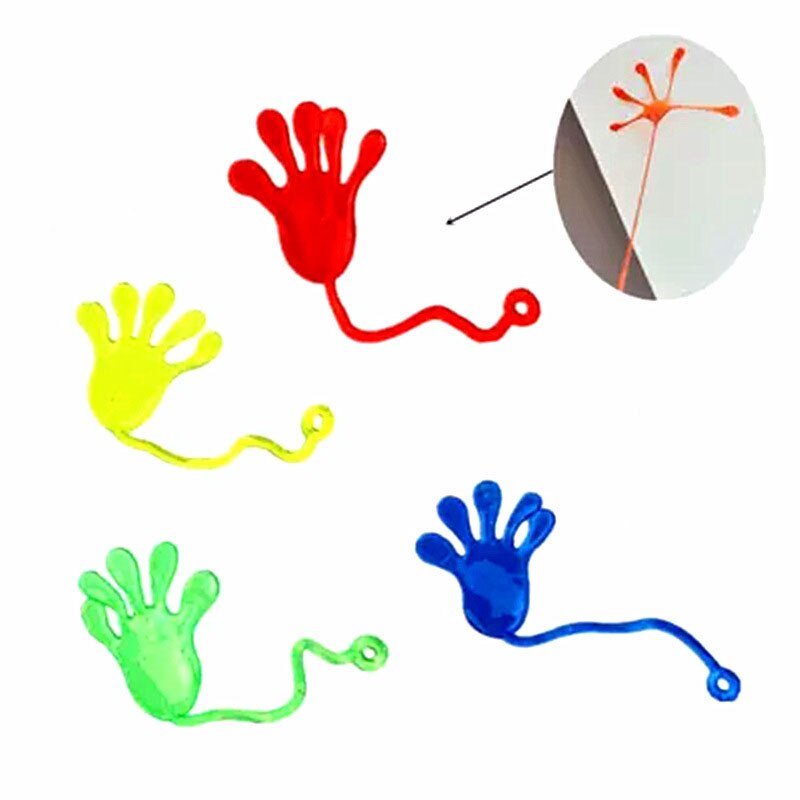 2Pcs Kids Elastische Kleverige Handen Palm Partij Gunst Speelgoed Nieuwigheden Prijzen Speelgoed Voor Kinderen Antistress Vervormd Speelgoed