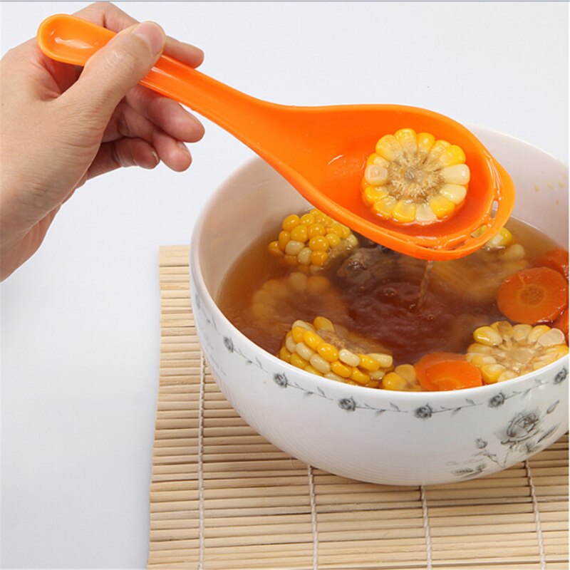 Long-Handle Dual-Use Side Leaky Soup Spoon Serving Soup Filtering Large Spoon Kitchen Tableware Spoon Flatware