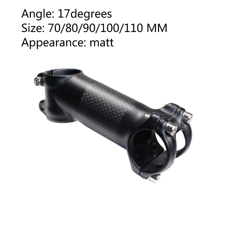 Bicycle integrated stem carbon + alloy 17 degree MTB road bike stem 70/80/90/100/110mm Riding power part