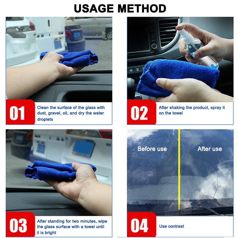 Vetro anti Appannamento Agente settore automobilistico Vetro Antiappannante Agente Antigelo Agente di Rivestimento di Acqua Repellente per Zanzare Disappannamento Agente SD