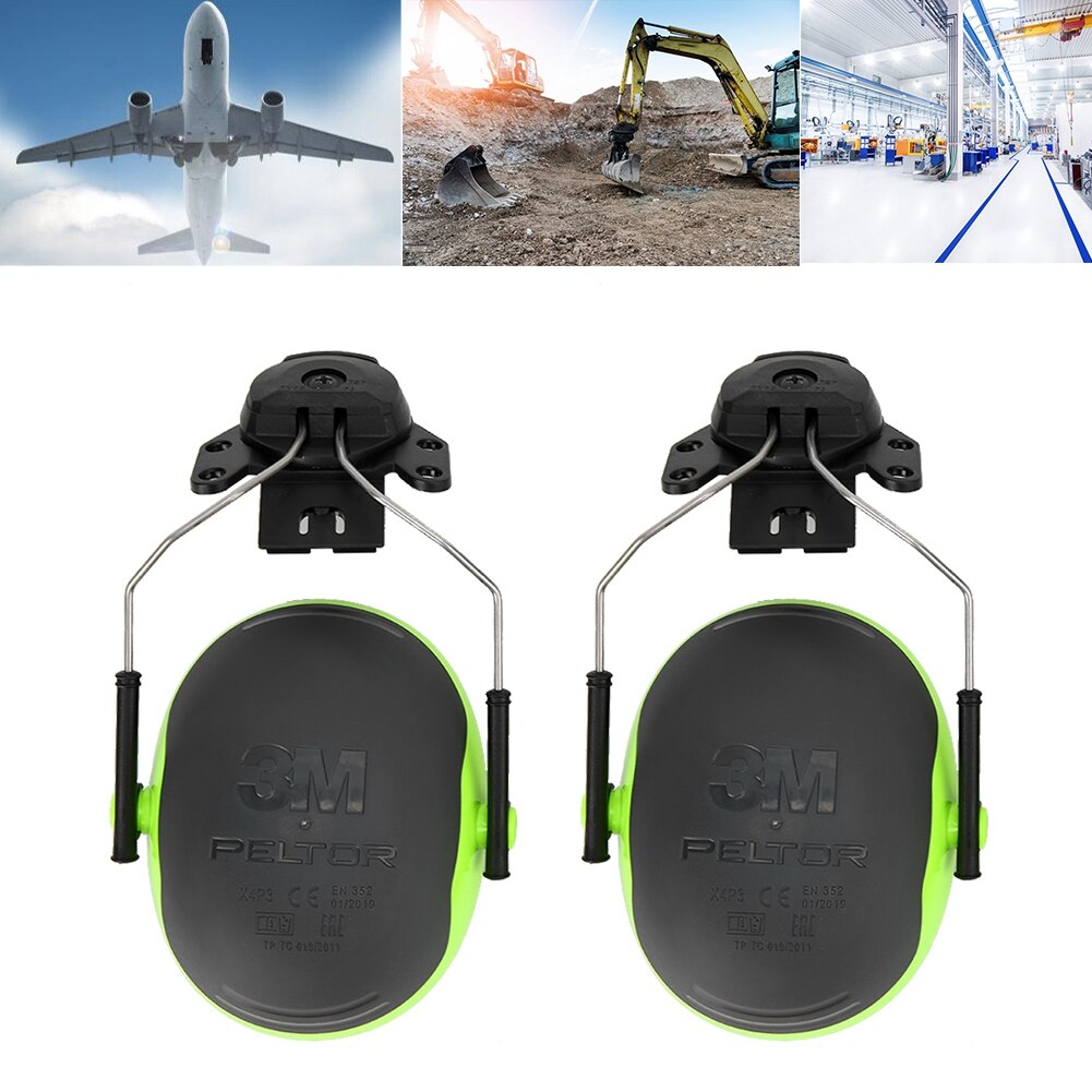 Safety Ear Muffs Hearing Protection Cap Helmet Hard Hat Mounted Earmuffs For Metal Processing/Automotive/Manufacturing