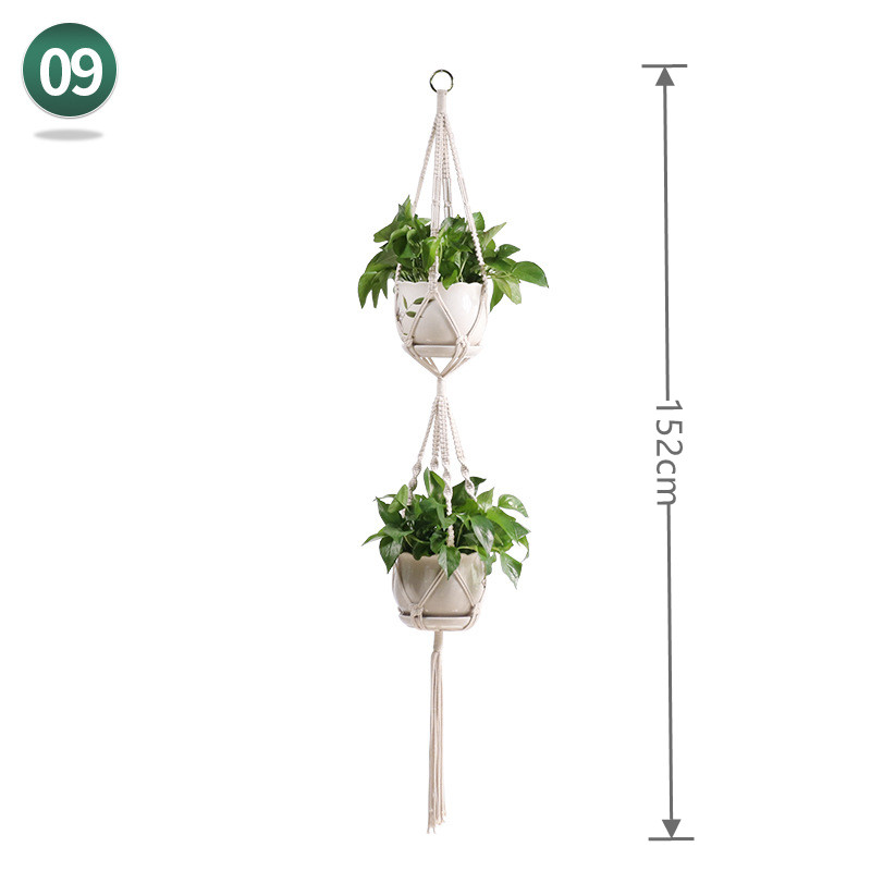 sales 100% handmade macrame plant hanger flower /pot hanger for wall decoration countyard garden: 09