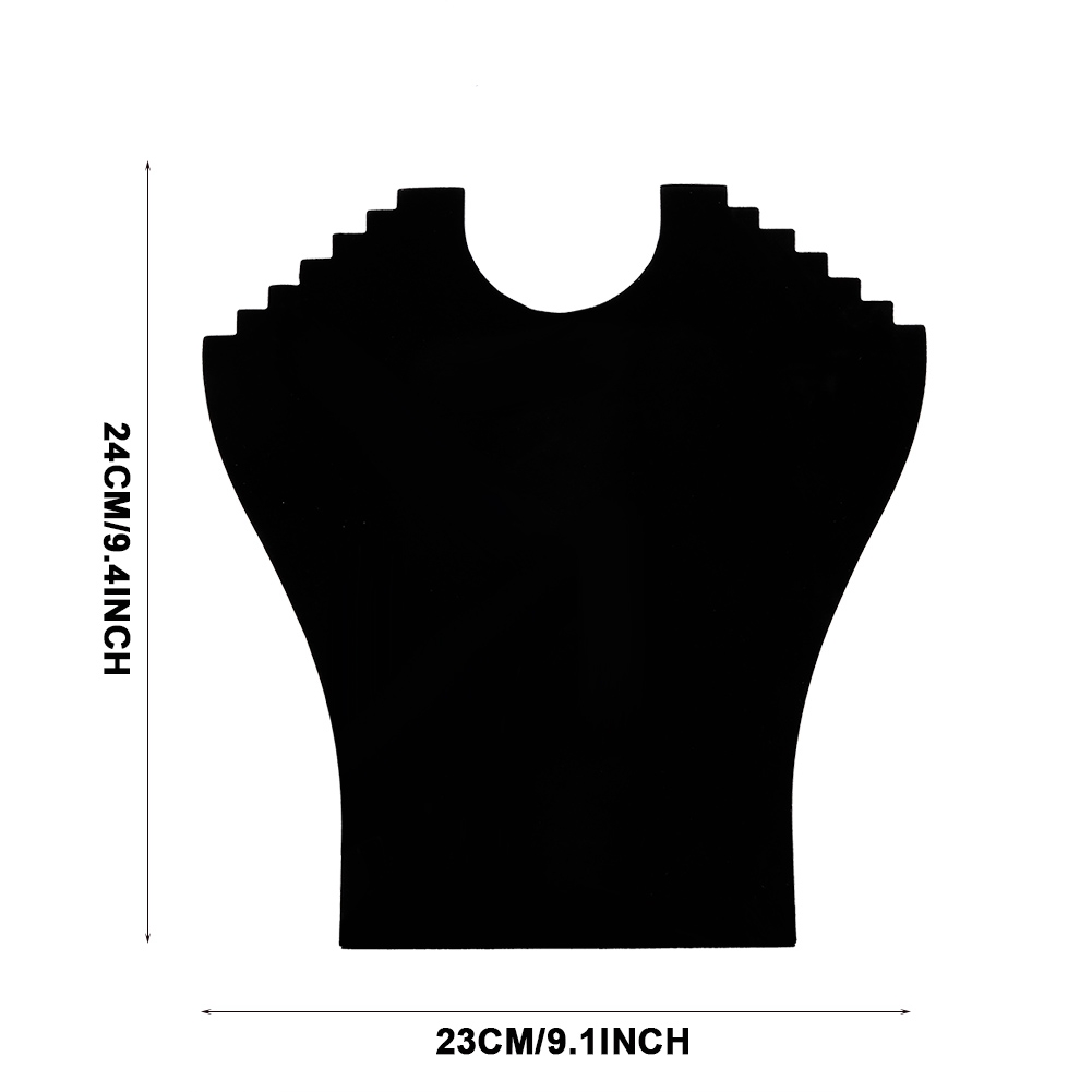 Sieraden Display Stands Zwart Flanel Ketting Hanger Ketting Sieraden Buste Display Stands Hanger Houder Rack