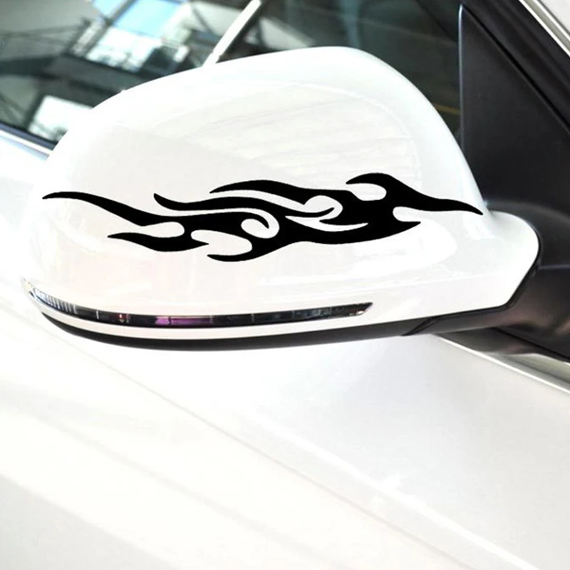 2 uds pegatinas de llamas para coche, puerta lateral de camión, parachoques de camión, ventana, corte superior, pegatina de vinilo, accesorios de calcomanías de estilo automático