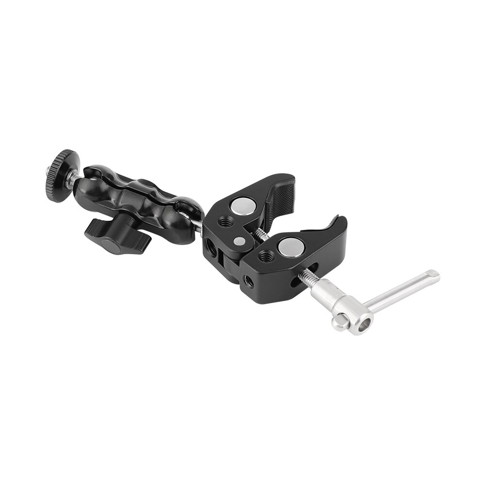 HDRIG Magic Friction Arm Super Clamp Crab Pliers Clip with Versatile 1/4"-20 Mini Ball Head for DSLR Camera Studio Microphone