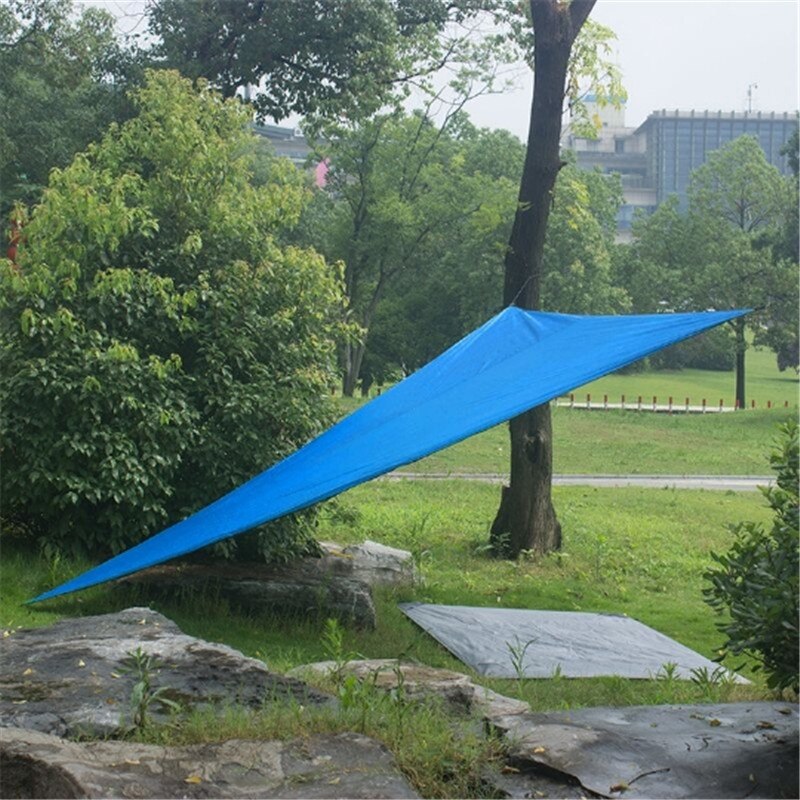 Triangular Awning Waterproof Tarp Outdoor Camping Canopy with Silver Coating Sun Shelter Shade For Beach Patio Garden Picnic