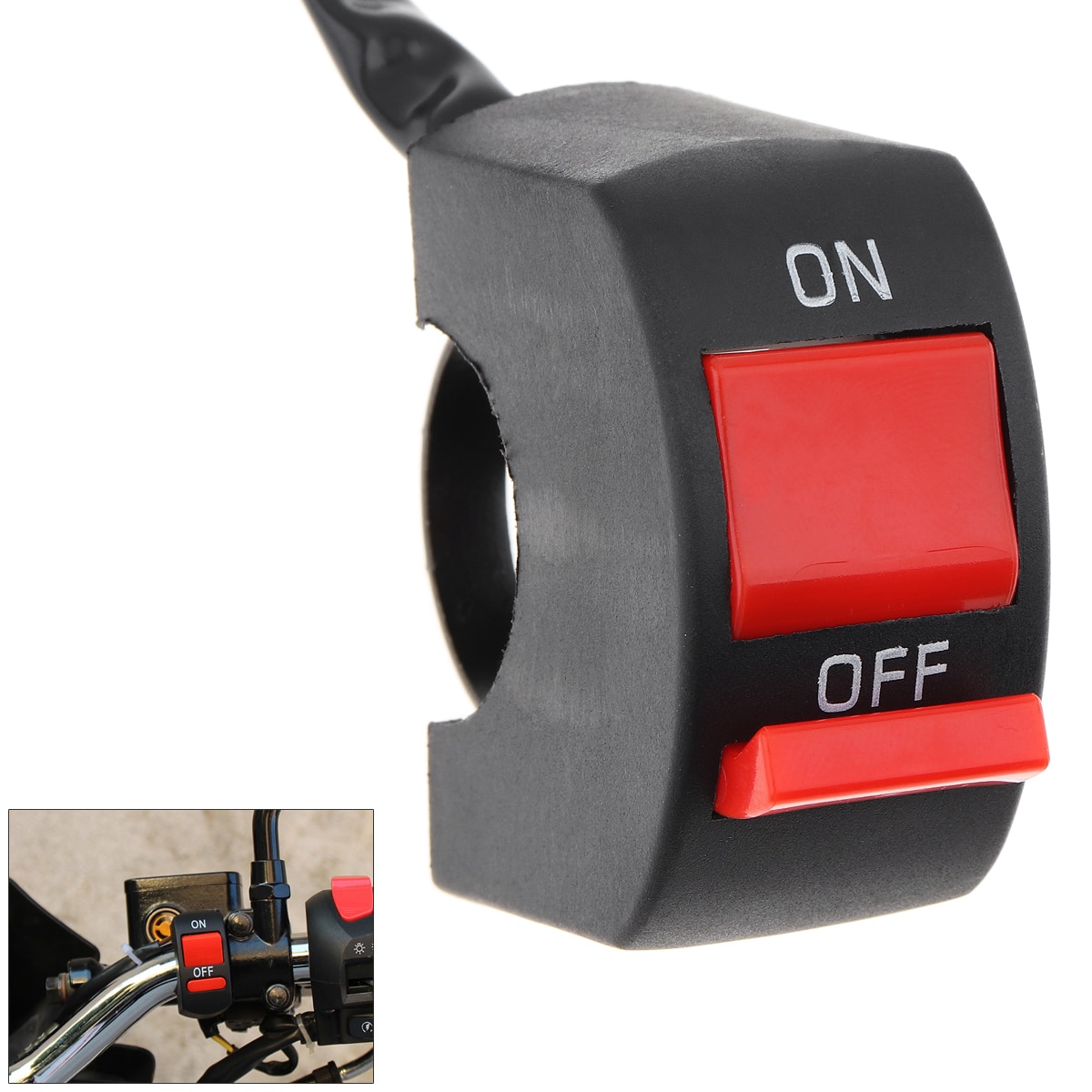 1 Pcs 12 - 24V Universal Stuur Schakelaar Aan-uit Knop Koplamp Vlam Uitrol Schakelaar Geschikt Voor Motorfiets/Cars