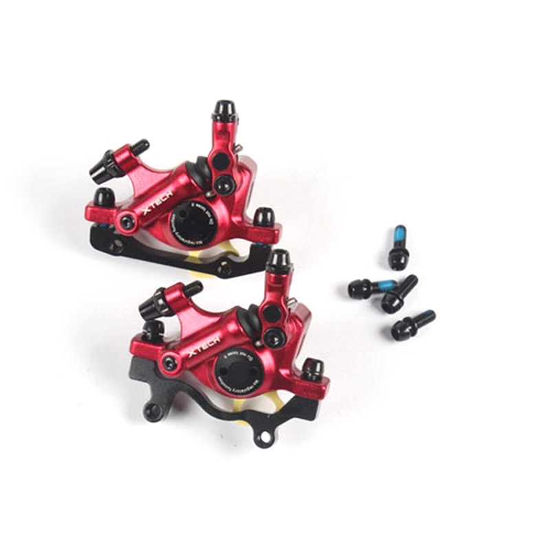 Novel-Electric Scooter Hydraulic Brake Adapter Front Back Kit for M365 Pro: Red