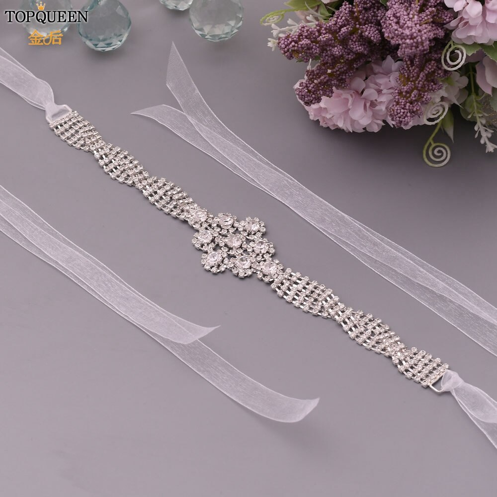 navy floral formal dress Elegant Sparkle Rhinestone Belt main image 0