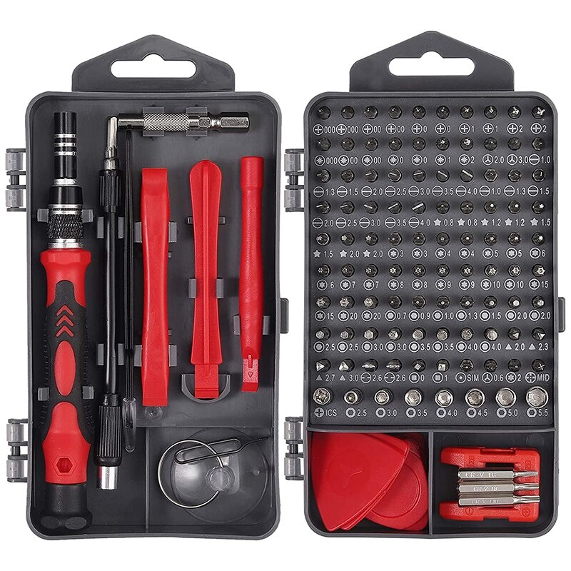 122 in- in-1 precisieschroevendraaierset, elektronica reparatieset voor het repareren van pc's, laptops en horloges
