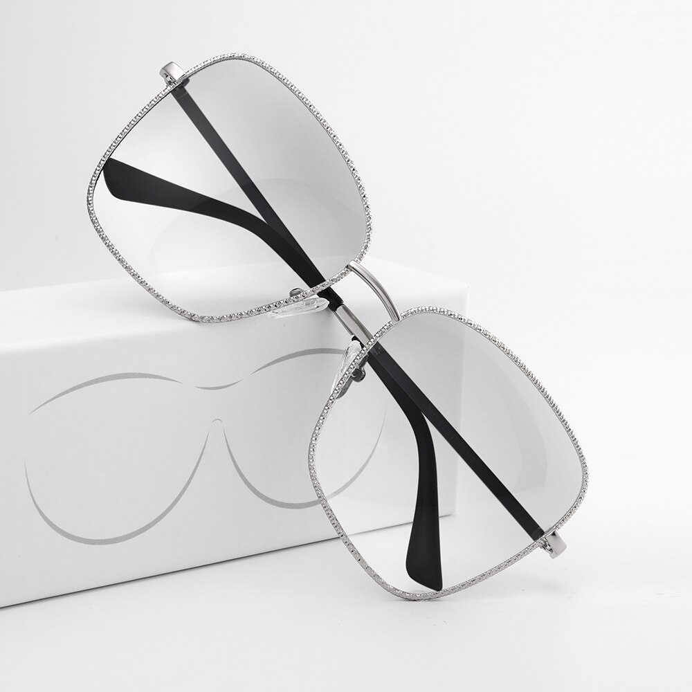 Fenchi firkantede anti-blå lys blokerende briller klare computerglas briller overdimensioneret filter reducerer øjenbelastning gaming beskyttelsesbriller briller: 2