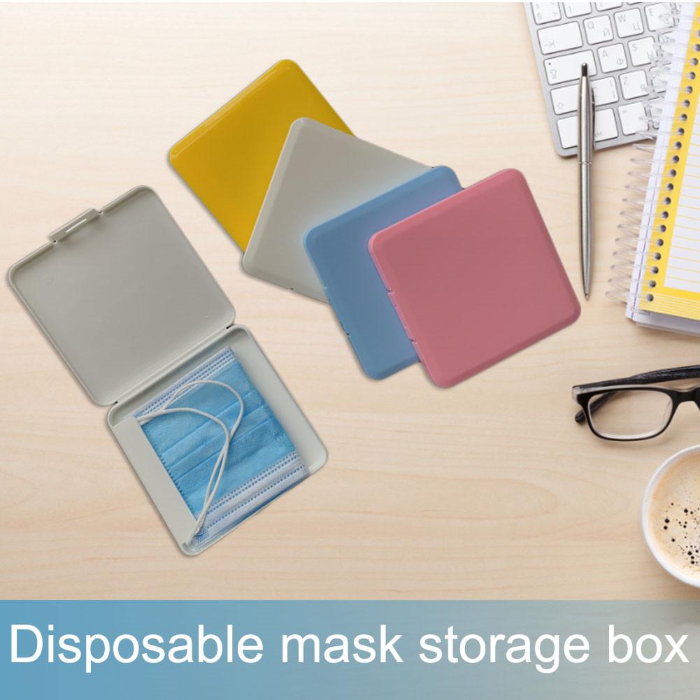Mask Storage Box Portable Dustproof Disposable Face Mask Holder Organizer Sealed Dust Mask Box For Holding 3 Masks