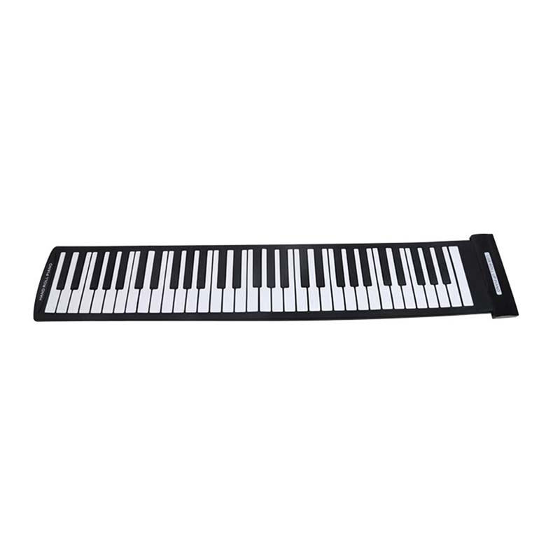 Draagbare 61 toetsen flexibele oprolbare piano usb midi elektronisch keyboard handrolpiano: Default Title