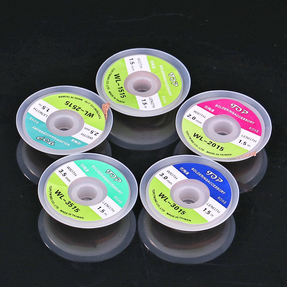 1.5m Desoldering Braid Welding Solder Remover BGA Wick Wire Lead Cord Flux ABS Copper Desoldering Braid For Removing Excess Sold
