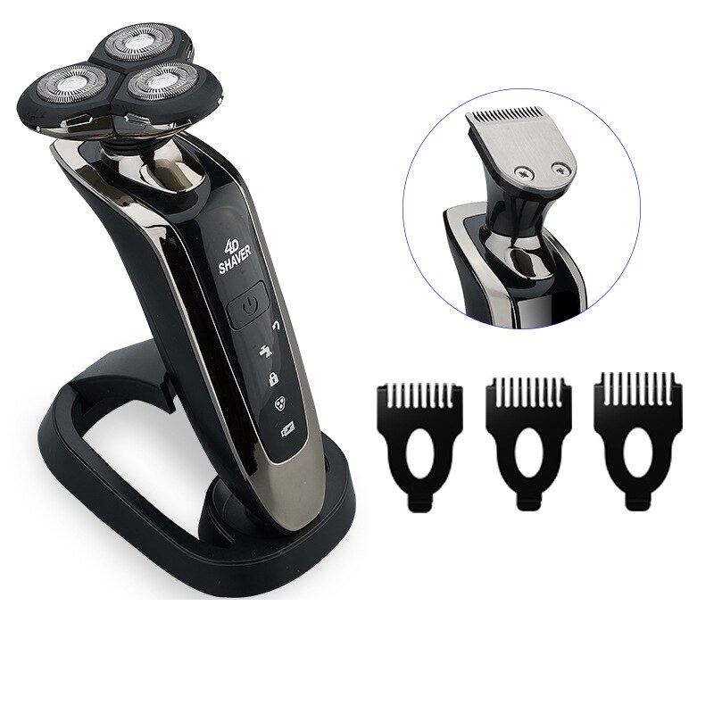 Elektrisk barbermaskine til mænd skægtrimmer genopladelig roterende razoripx 7 vandtæt trådløs ansigtsbarberingsmaskine: A3