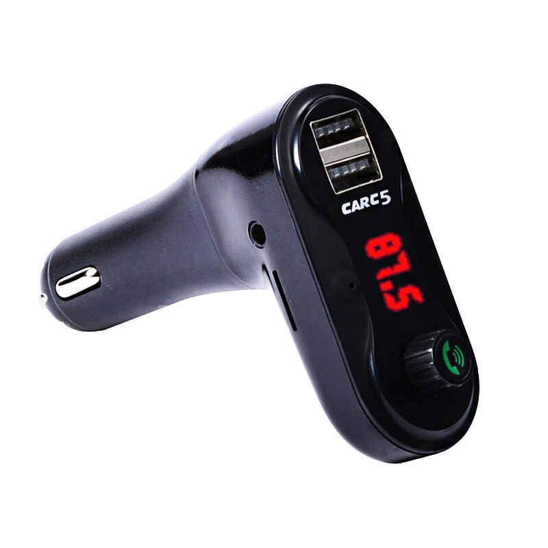 Freihändiger Drahtloser Bluetooth FM Sender mit AUX Modulator Auto Bausatz MP3 Spieler TF SD USB LCD Auto Zubehör Dual USB ladegerät