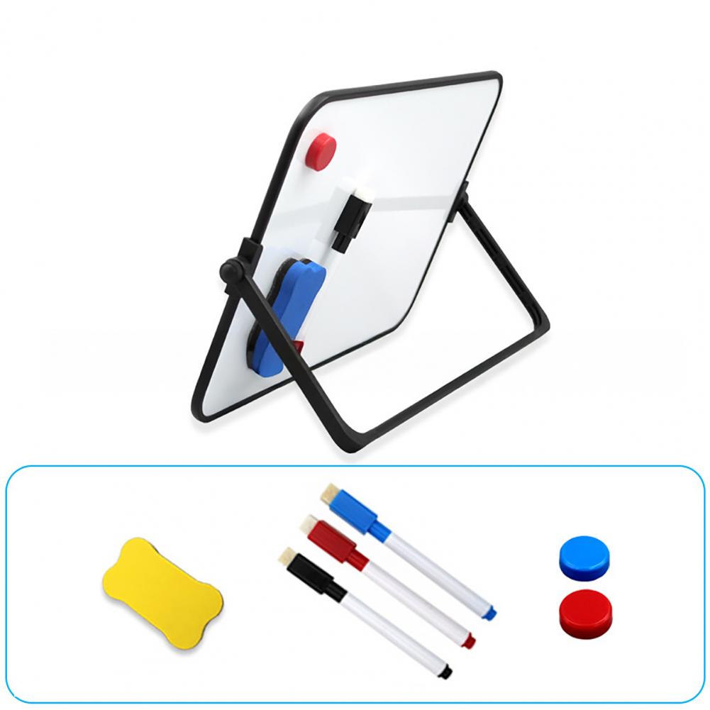 Magnetisch droog uitwisbaar bord met standaard Desktop Dubbelzijdig wit bord met markers Gummagneten voor kantoorschoolkinderen Tekenen