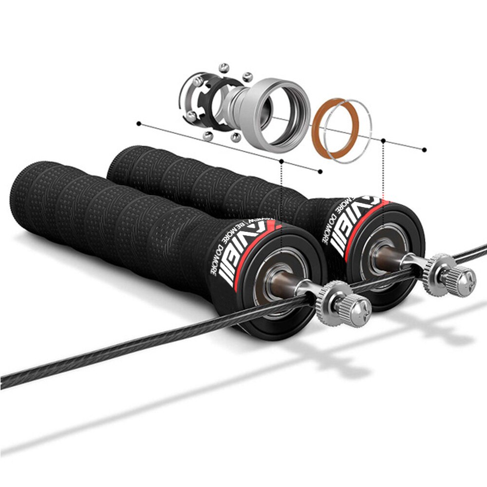 Cuerdas de salto pesadas Crossfit saltar velocidad cuerda con rodamientos de bolas de Cable de velocidad Extra Mango antideslizante para doble unders