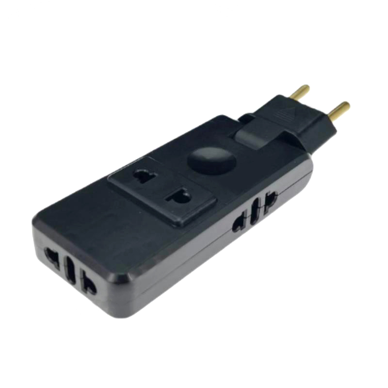 4-in-1 EU-Stecker-Verlängerungssteckdose, faltbar, Frankreich, Deutschland, Spanien, Steckerkonverter, AC-Steckdose, uns-zu-EU-Stecker-Adapter, Steckdosen: WEISS