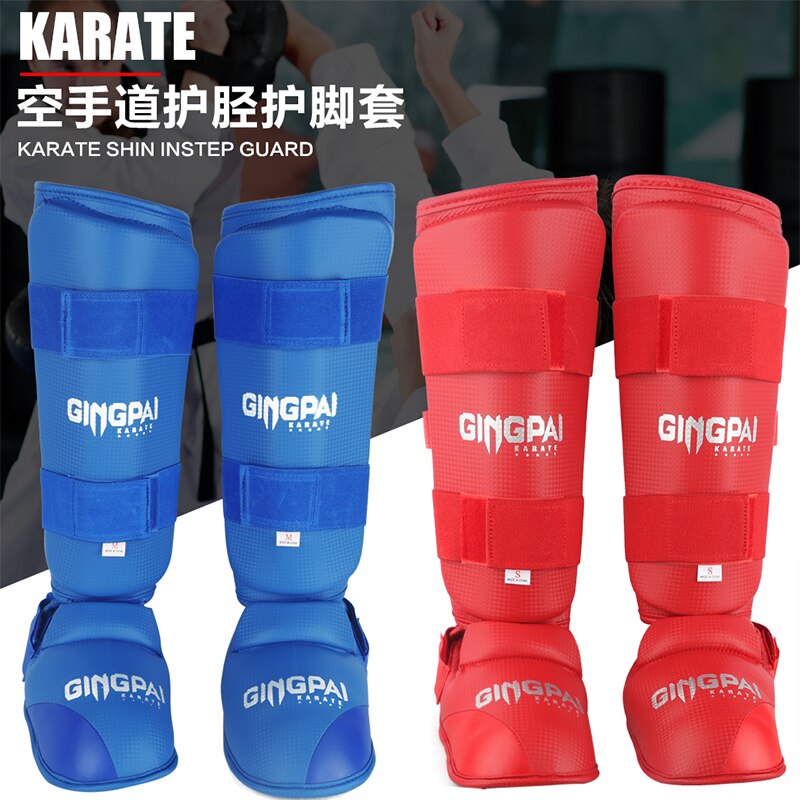 Adulte amovible karaté tibia et cou-de-pied KickBoxing Muay Thai jambe protecteur MMA Gear karaté Sparring Taekwondo équipement de Fitness