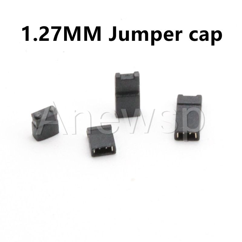 50 pièces 1.27mm pas bouchon de cavalier/court-circuit bouchon espacement court/Long Type 1.27 connecteur point de rangée court lien cavalier