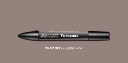 Marcador gráfico Winsor & Newton ProMarker de doble punta gris y negro: Warm Grey 4