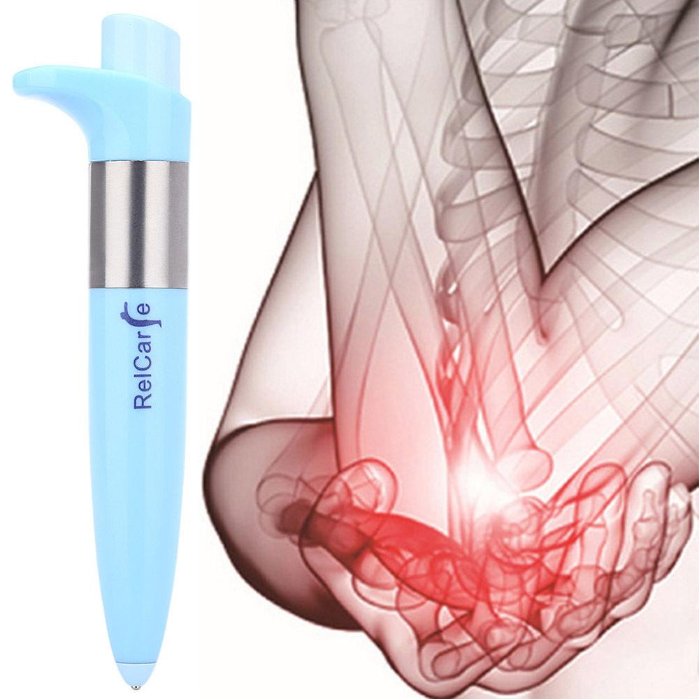 Elektronisk puls analgesi pen smertelindring iskias led bærbar håndholdt punkt massage pen: Blå