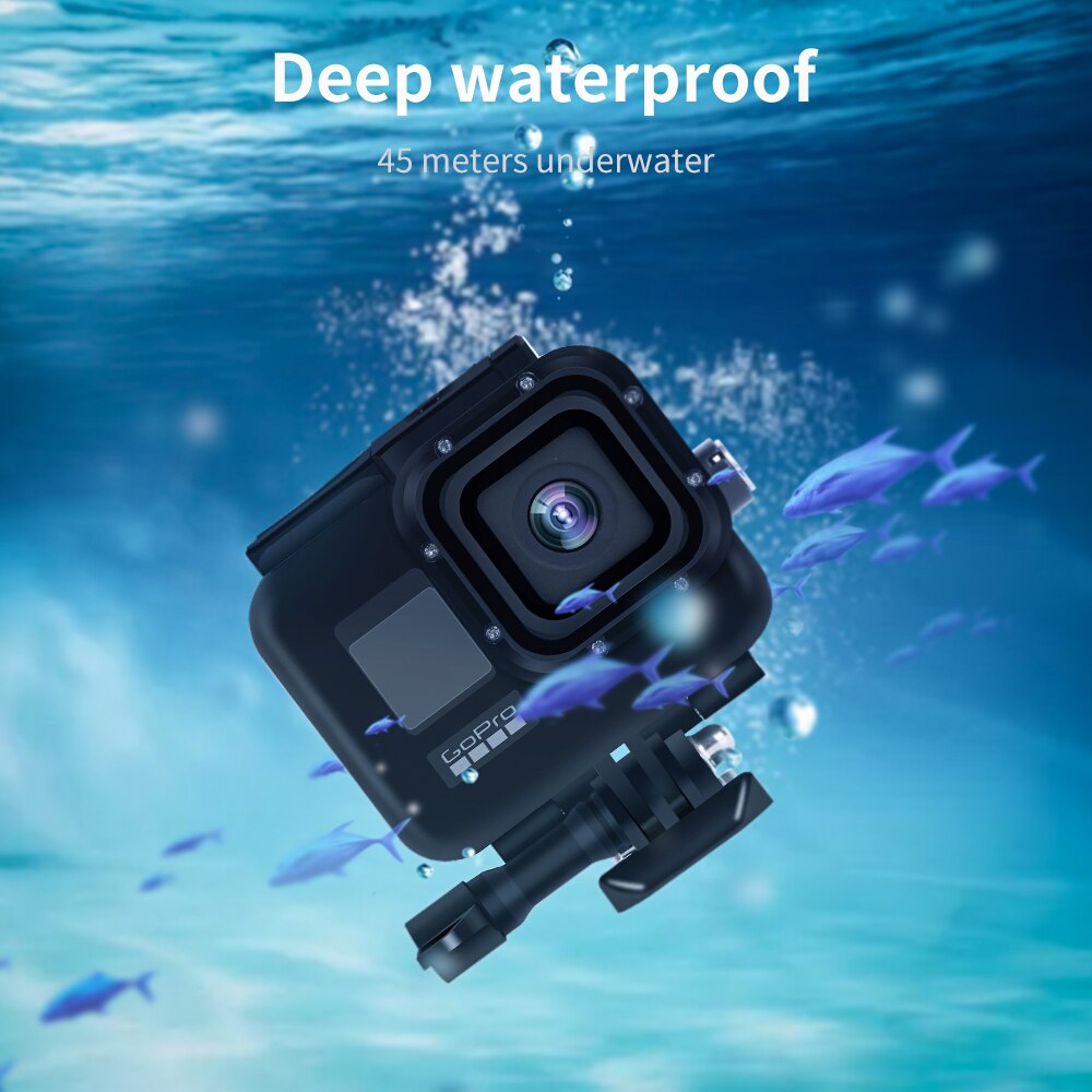 For GoPro Hero 8 Black waterproof housing case diving shell 45meters depth Go Pro Accessories Black King kong