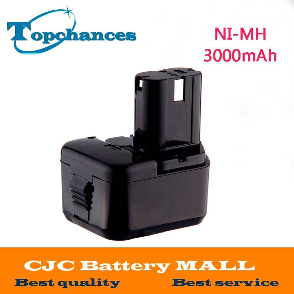 NI-MH 12 V 3000 mAh pour Hitachi EB1214S, EB1220BL, EB1220HL, EB1220HS DH15DV DN12DY DN12DYK DN12Y DW18D