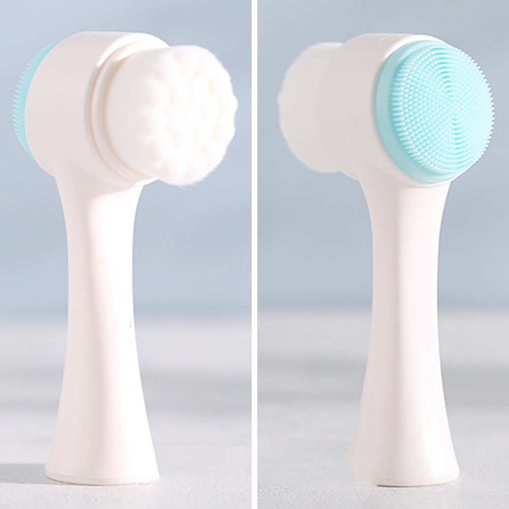 Doppel Seite Silikon Gesichts Poren Pinsel 3D Vibration Massage Haut Wäscher Gesicht Poren Reiniger Mitesser Entfernung
