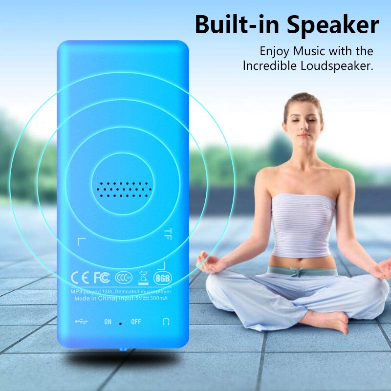 IQQ Version Ultrathin MP3 Player X02 Built-in 40G and Speakers can play 80H Lossless portable walkman with radio /FM/ record