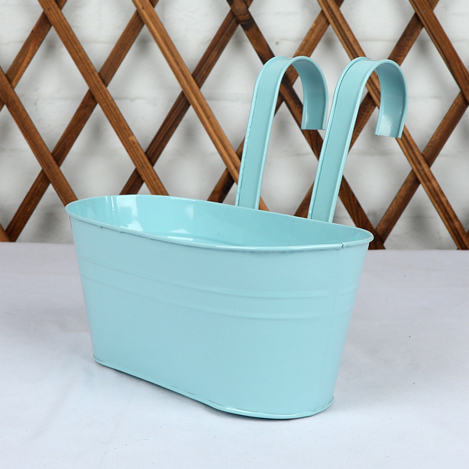 Buitenplanten Plantenbak Zwart Metaal Ijzer Hangende Bloempotten Dekken Leuningen Hek Emmers Moderne Boho Stijl Wandmontage Raamdoos: Lavendel