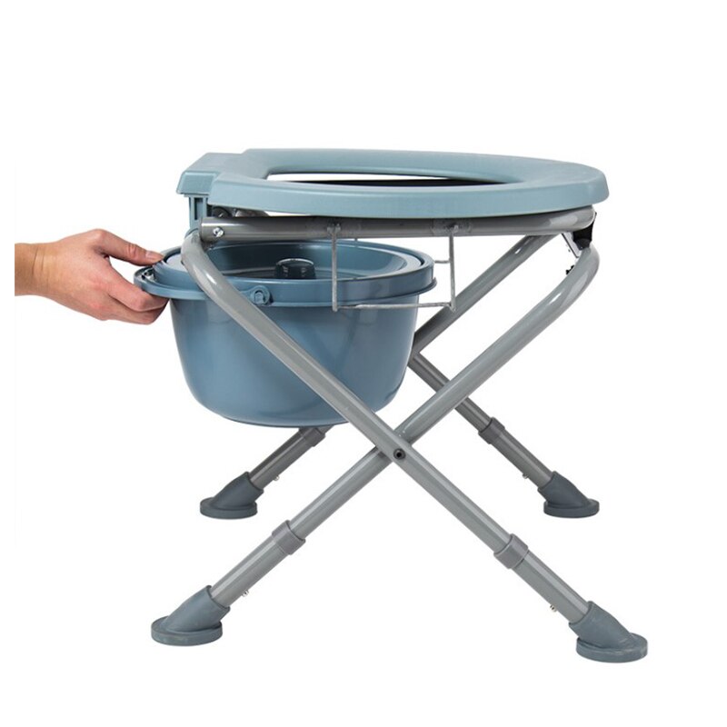 Home care portable easy space-saving folding toilet commode chair for elderly and disabled