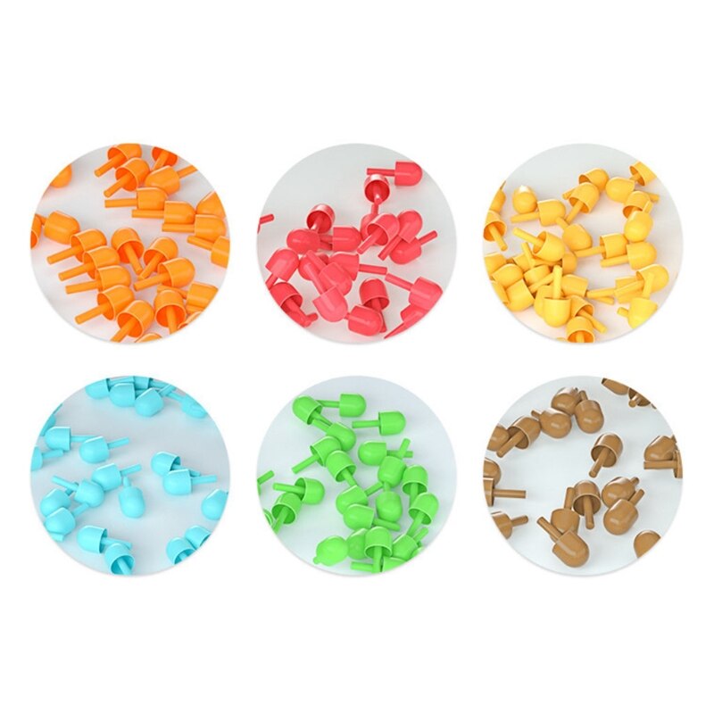 Jeu de Puzzle Intelligent 3D avec clous en forme de champignon, avec boîte de rangement en bois, planche de cheville en mosaïque, Puzzle pour enfants, jouets éducatifs de bricolage, 240 pièces