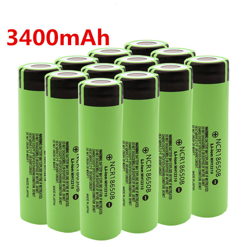 100% Original NCR18650B 3.7V 3400 mah 18650 Lithium Rechargeable Battery For Flashlight batteries and USB charger