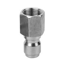 NPT Adapter Set 3/8in Stainless Steel Pressure Washer Female Male Quick Connect Valve 5000 PSI