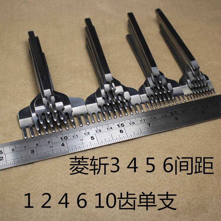 3/4/5/6mm läderhantverksverktyg hålstansar sömnadsstansverktyg 1+2+4+6+10 stift 5 st/set
