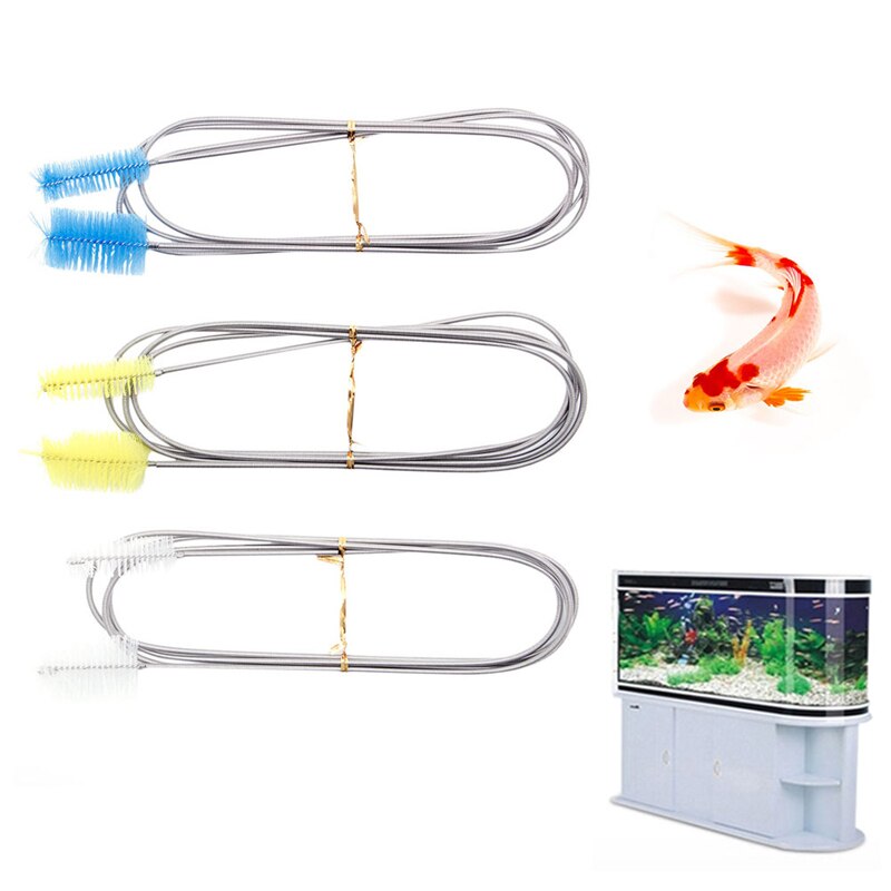 Buisreinigingsborstel een/dubbele uiteinde aquariumfilterpomp pijpslang flexibel