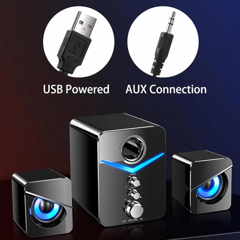AUX Wired Bluetooth Speaker Combination Computer Speakers Theater For Laptop Box Music Player Home Sound PC Subwoofer Syste W1M6