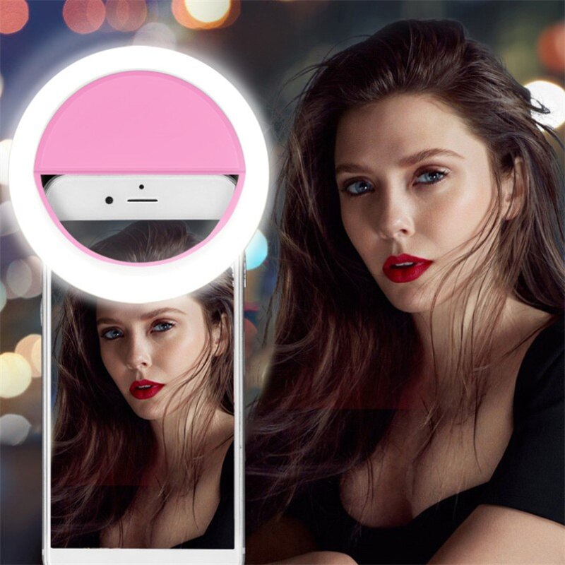 Selfie Led anillo de luz novedad maquillaje iluminación lámpara selfi Led teléfonos móviles foto luz de noche Led espejo señal de neón Selfie anillo