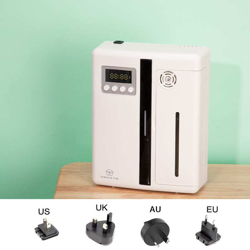 Machine d'aromathérapie murale STE Bluetooth, désodorisant d'hôtel, diffuseur d'huiles essentielles, ventilateur intégré, maison électrique, décor de pièce: jaune clair / L'UA