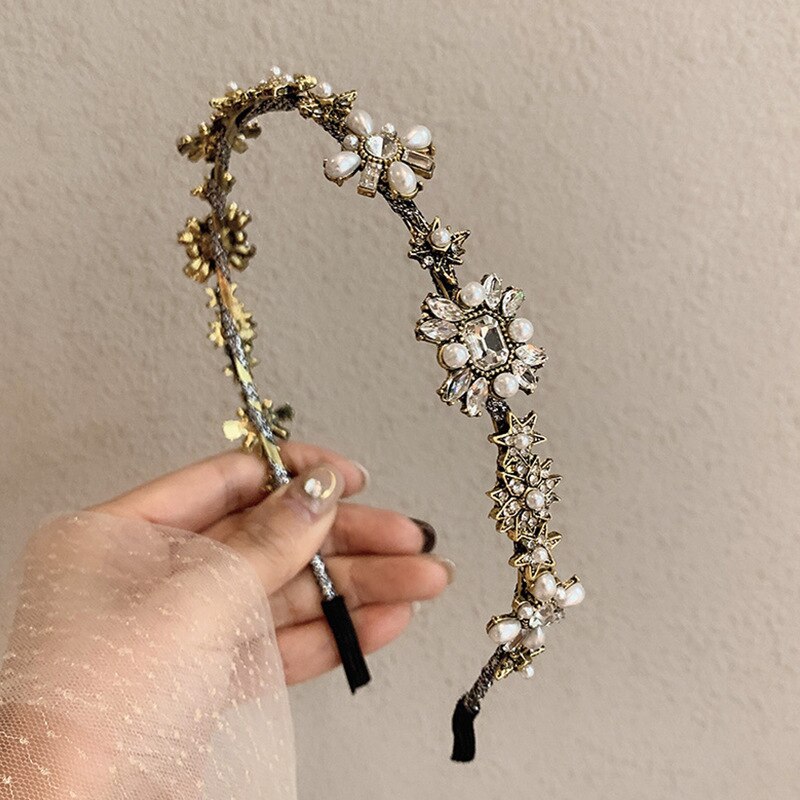 Crystal Parel Bloem Haarbanden Hoofdbanden Voor Vrouwen Korea Haar Accessoires Voor Meisjes Haarbanden Voor Meisjes Haar Hoepel Haarband