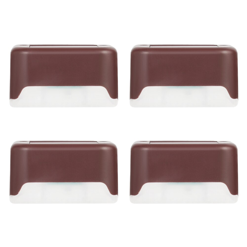 4x Waterproof Solar Deck Step Wall Lights Pathway Stairs Fence Decor Lamps: F