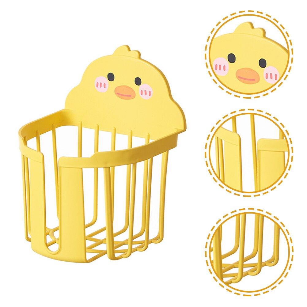 2pcs Decorative Paper Storage Racks Punch-free Holders Wall-mounted Storage Racks: 17.5x13.5cm