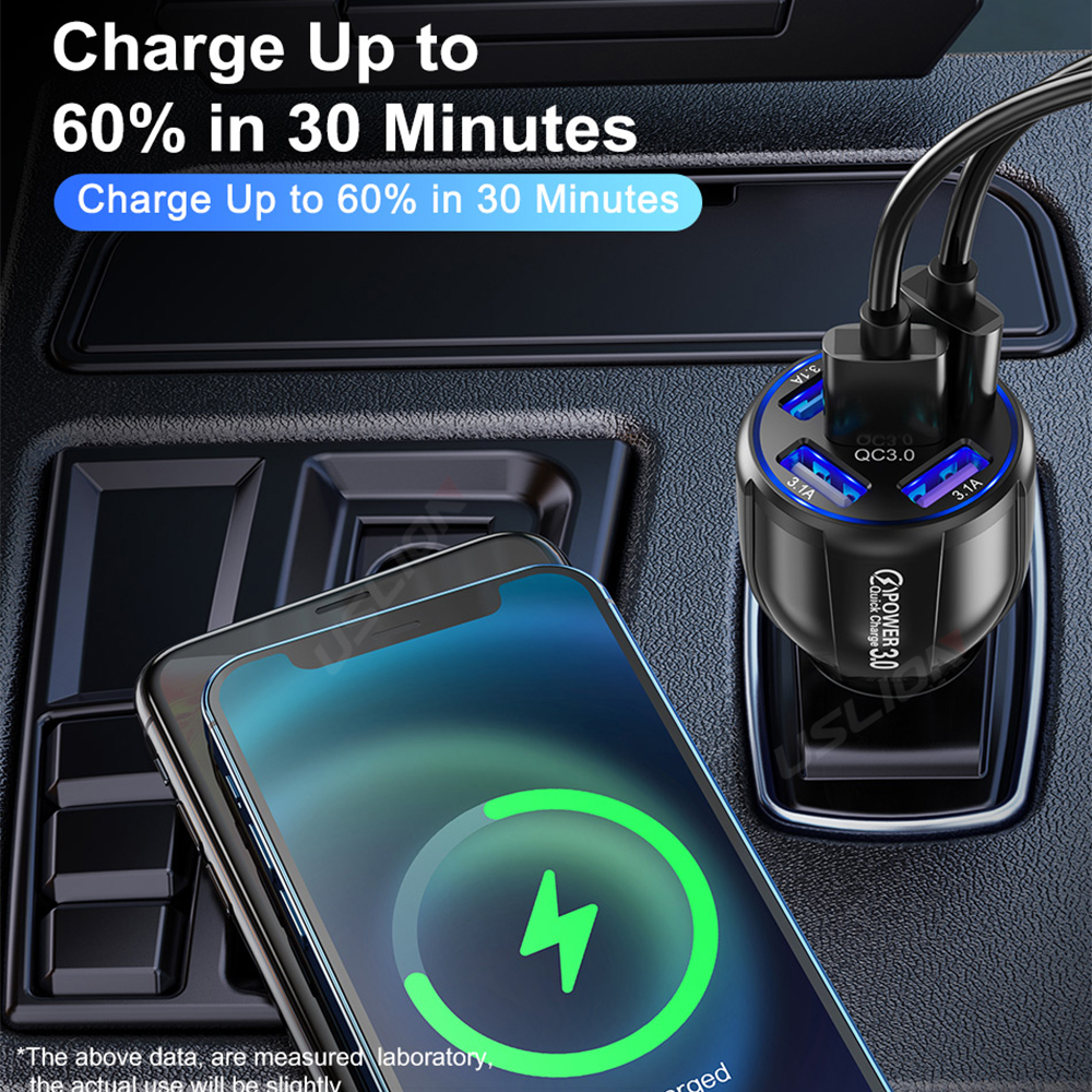 15a 5 -kfz-ladeadapter mit schnellladefunktion und led-anzeige für iphone 13, 12 xr samsung, xiaomi und huawei mobiltelefone