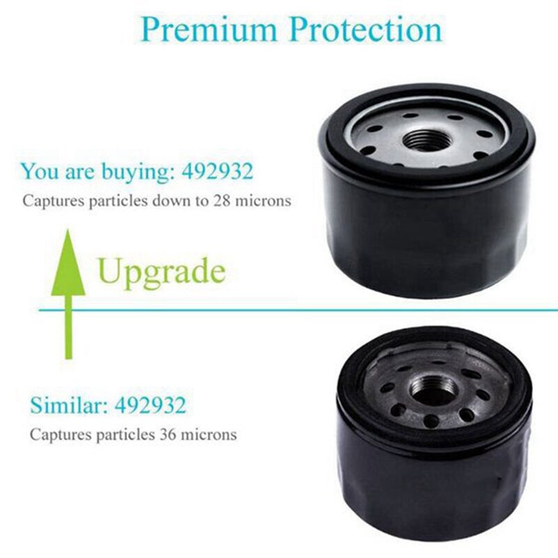 3 Pièces Filtre À Huile pour Briggs & Stratton 492056 492932 4154 5049 5049H 5049K 5076 695396 696854 795890 842921 Tondeuse à gazon